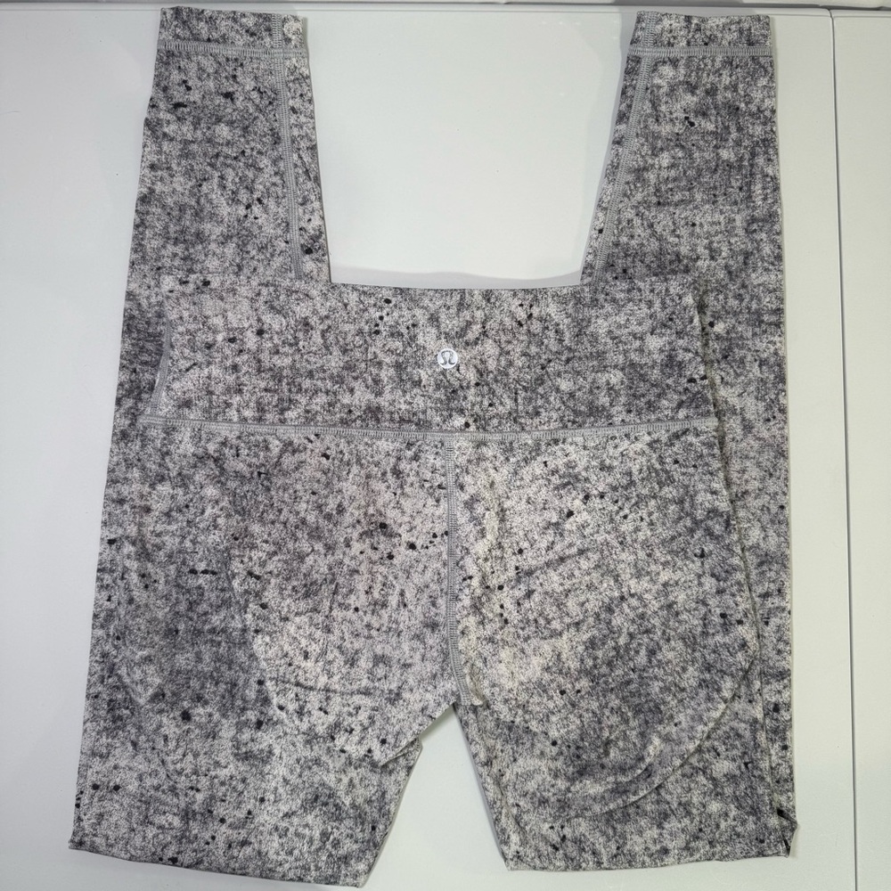Lululemon Wunder Under High Rise Leggings Size 6 Speckled Gray 28